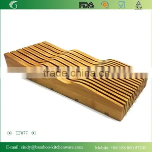 BH013 7 Slots Flatting Bamboo Knife Block Sets to Storaging Knives thumbnail-1