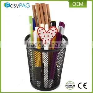 Wholesale Factory Personalized Metal Mesh Desktop Pen Holder thumbnail-1