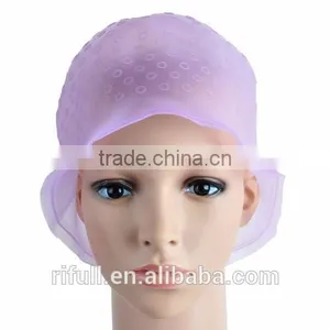Pro Salon Silicon Reusable Hair Colouring Hairdressing Highlighting Dye Frosting Cap & Free Hook Random Color thumbnail-2