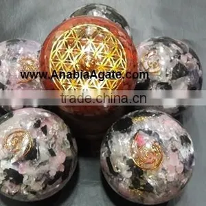 R.B.S Orgone Ball For Sell : Wholesale Rose Quartz,Black Tourmaline,Selenite Orgone Ball Spheres thumbnail-3