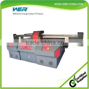 WER-China Ricoh Print Head uv Flatbed Printer 2500 1220 mm thumbnail-1
