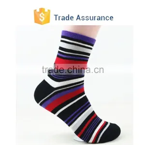 Fashion Mens Cotton Casual Socks, Soft Color Stripe Socks, Ankle Short Socks thumbnail-4