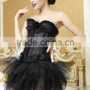 Cheap Sexy Lace Corset With Skirt,sexy Lace Top Corset, Women Sexy Corset, thumbnail-1