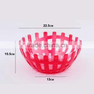Cheap Kitchen Practical Creative Design Multi Double-Layer Hollow Colorful Fruit Round Plastic Plate thumbnail-5