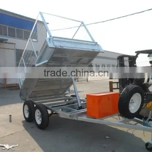 9'x5' Hydraulic Galvanized Tandem Tipper Box Trailer thumbnail-1