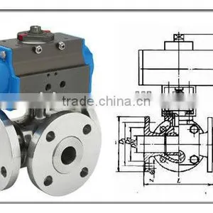 Pneumatic Three Way Ball Valve thumbnail-1