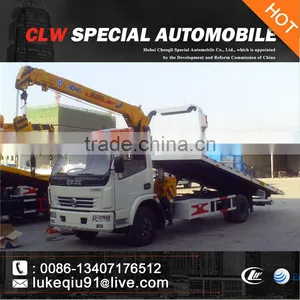 Dongfeng 4x2 Wrecker Truck With Arm Crane for Sale thumbnail-1