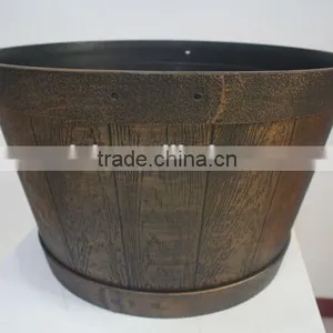 Factory Price European Style Golden Wood Flower Pots thumbnail-1