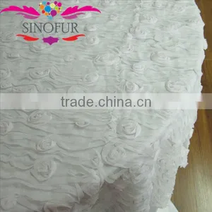 Fashion Style Rosette Satin Table Cloth thumbnail-1