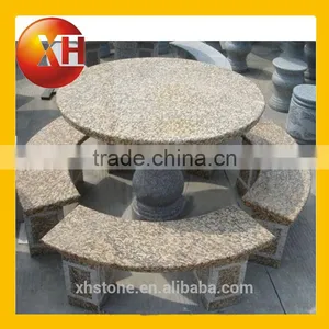 Garden Round Marble Table With Leg for Outdoor Furniture thumbnail-3
