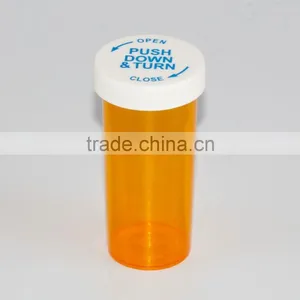 Pill Bottle Plastic Children Resistant Cap Vials thumbnail-1