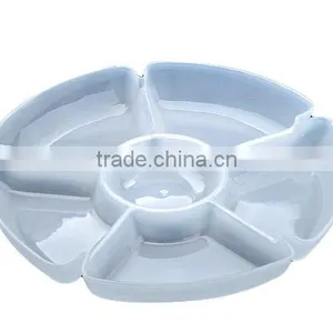 6 Compartments Food Serving Tray, Fast Food Tray, Snack Serving Ray thumbnail-1