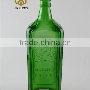 1000ml Green Color Whisky Glass Bottle Wholesale thumbnail-1