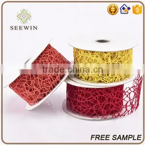 Sheer Polyester Mesh Fabric Flower Packing Decorative Ribbon Trim thumbnail-4