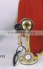 Polished Brass Antique Style Telephone , Antique Phone, Novelty Phones, Old Telephone, Corded Telephone, Antique Desk Telephone, thumbnail-1
