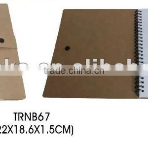 Recycled Spiral Paper Notepad With Recycled Paper Pen thumbnail-1