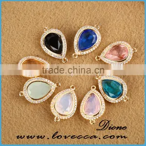 Colored Clear Gold Plated Glass Stone Jewelry , Glass Stone for Earrings thumbnail-3