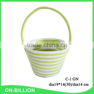 Cheap Sewing Colorful Coil Rope Children Basket thumbnail-2
