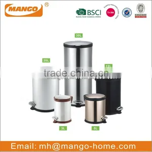 Round Cover Stainless Steel Pedal Waste Bin thumbnail-4