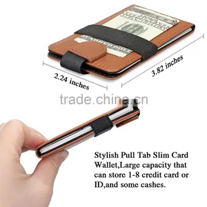 Tianhooo Slim Wallet Minimalist Brown Genuine Cowhide Leather Wallet RFID Blocking Card Holder thumbnail-4