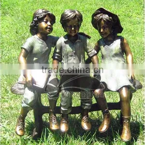 High Quality Bronze Girl Reading Statue With Customized Service VSG-028 thumbnail-4