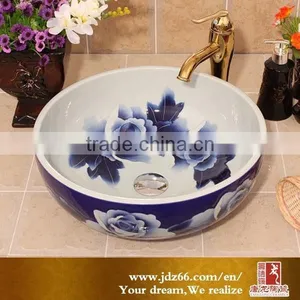 Art Deep Basin Sink Jingdezhen Ceramic for Bathroom Kitchen Use thumbnail-1