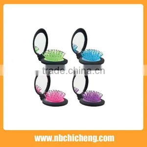 Good Quality Folding Comb With Mirror Mini Round Shape Folding Comb Mirror thumbnail-1