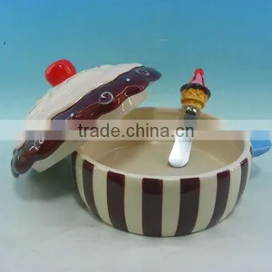 Hot Sale Ceramic Stockpot With Spoon thumbnail-1