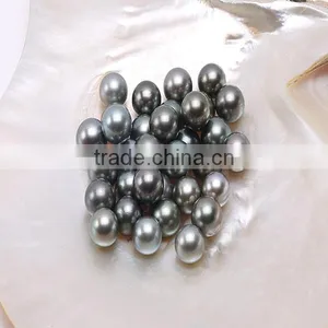 AA 12-13mm Black Round Tahitian Loose Pearls thumbnail-1