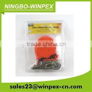 7.5m*50mm Overlength Cheap and Durable Car Ratchet Strap thumbnail-1