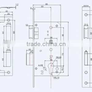 New Model Cheap Price and Good Quality Safe Lock Body 55x72 thumbnail-2