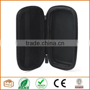 Black Color Rectangle Shaped Hard Earphone Headset EVA Case for MP3/MP4 Bluetooth Earphone Earbuds With Mesh Pocket thumbnail-3