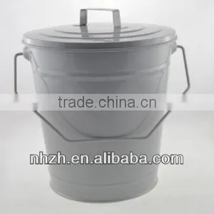 Homeware With Lid Matte Black Metal Waste Bin thumbnail-3
