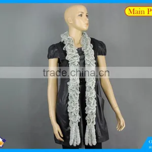 High Quality Knitted Rex-Rabbit Scarf thumbnail-1