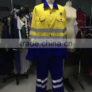High Quality Men's Reflective Overall Blue Wear Rough Workwear thumbnail-2