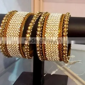 Latest Fashion Wholesale Silver Finish Bridal Set,Indian Bridal Bangles Bracelet,Fashion Bangle Sets thumbnail-4