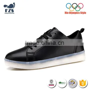HFR-JS14 New Style USB Charge Adults Led Shoes Men Lights Flashing Sports Shoes thumbnail-2