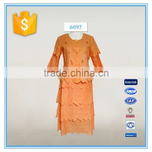 New Design Round Neck Church Handwork Embroidery Ladies Suit Design thumbnail-1