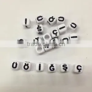 2017 Custom Inspired Words Square Acrylic Beads Charms Diy Alphabet Letter Beads Charms for Jewelry Accessories thumbnail-2