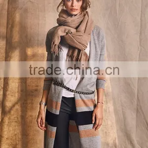 Women Two Colors Custom Knitted Sweaters Design Of Hand Knitting Sweater Fashion Korean Knitwear thumbnail-5