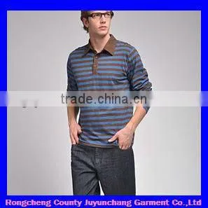 2013 Popular Men's Striped Tight Style Polo Shirt thumbnail-1