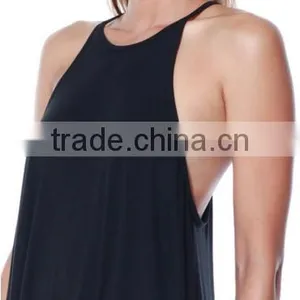 Plus Size Women Clothing Knit Halter Neck Spaghetti Swing Dress For Ladies thumbnail-4