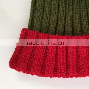 Myfur Hot Sale Christmas Adults Size Raccoon Fur Pom Pom Knitted Beanie Hat thumbnail-4