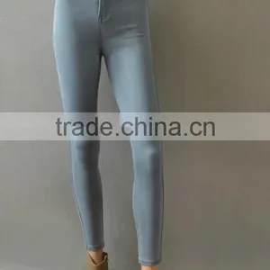 Runwaylover EY0625P Wholesale Factory Price Jeans High Waist Cotton Fabric Women Skinny Denim Jeans thumbnail-2
