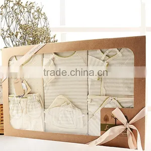 2017 Summer Newborn Baby 100% Organic Cotton Soft Gift Set Infant Clothing Set Wholesale thumbnail-1
