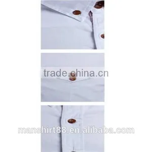 2016 New Wholesale Luxury Long Sleeve Custom Mens Casual Dress Shirts thumbnail-4