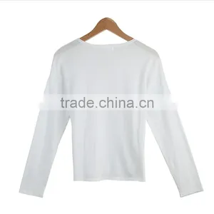 Guangzhou Long Sleve 100% Cotton Fabric t Shirt thumbnail-4