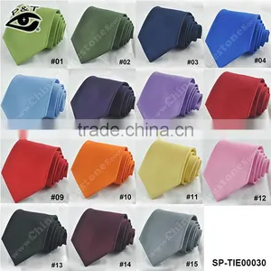 Striped Pure Color Suit Tie Business Tie Wedding Tie For Men thumbnail-1