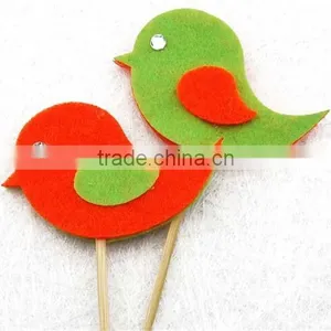10 Handmade Felt Bird Cupcake Topper Cake Decorations Birthday Baby Shower thumbnail-4