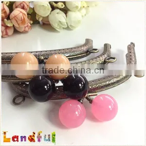 Antique Bronze Yummy Gumball Candy Head DIY Bag Frame Coin Purse Frame thumbnail-1